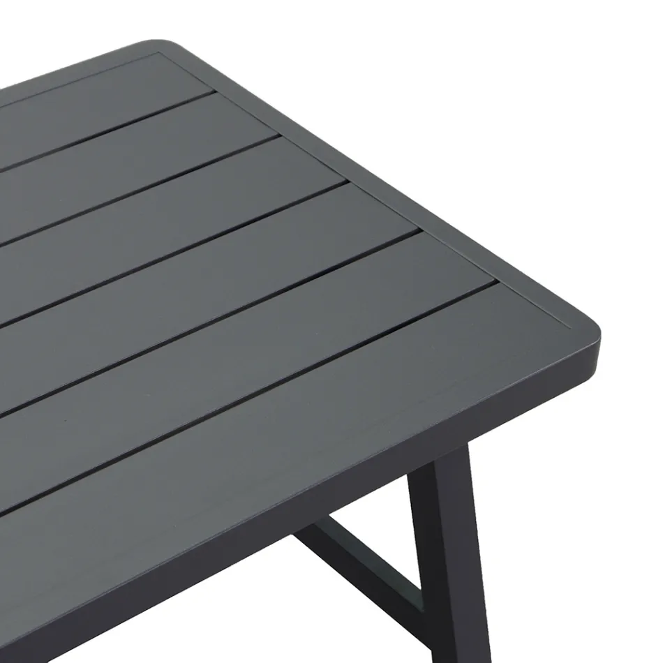 Salón de jardín con sofá y mesa de centro de aluminio - Etiqueta Viadurini