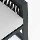 Salón de jardín de diseño en aluminio blanco o negro - Milk Rain Viadurini