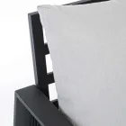 Salón de jardín de diseño en aluminio blanco o negro - Milk Rain Viadurini