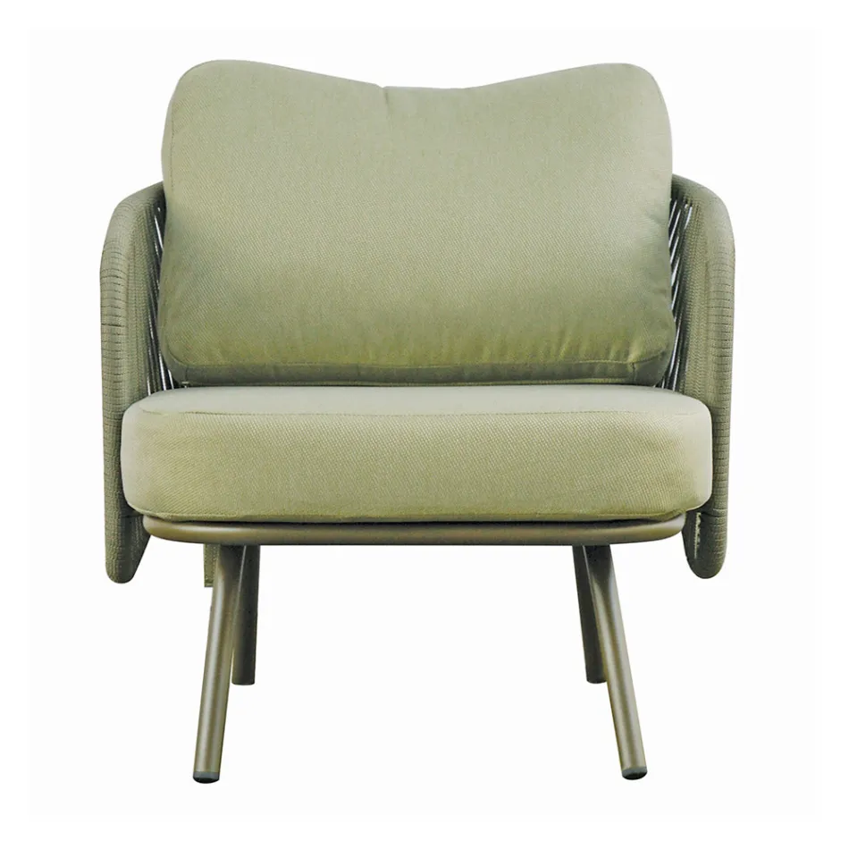 Salón de jardín de aluminio rojo o verde - Regalrise Viadurini