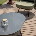 Salón de jardín de aluminio rojo o verde - Regalrise Viadurini