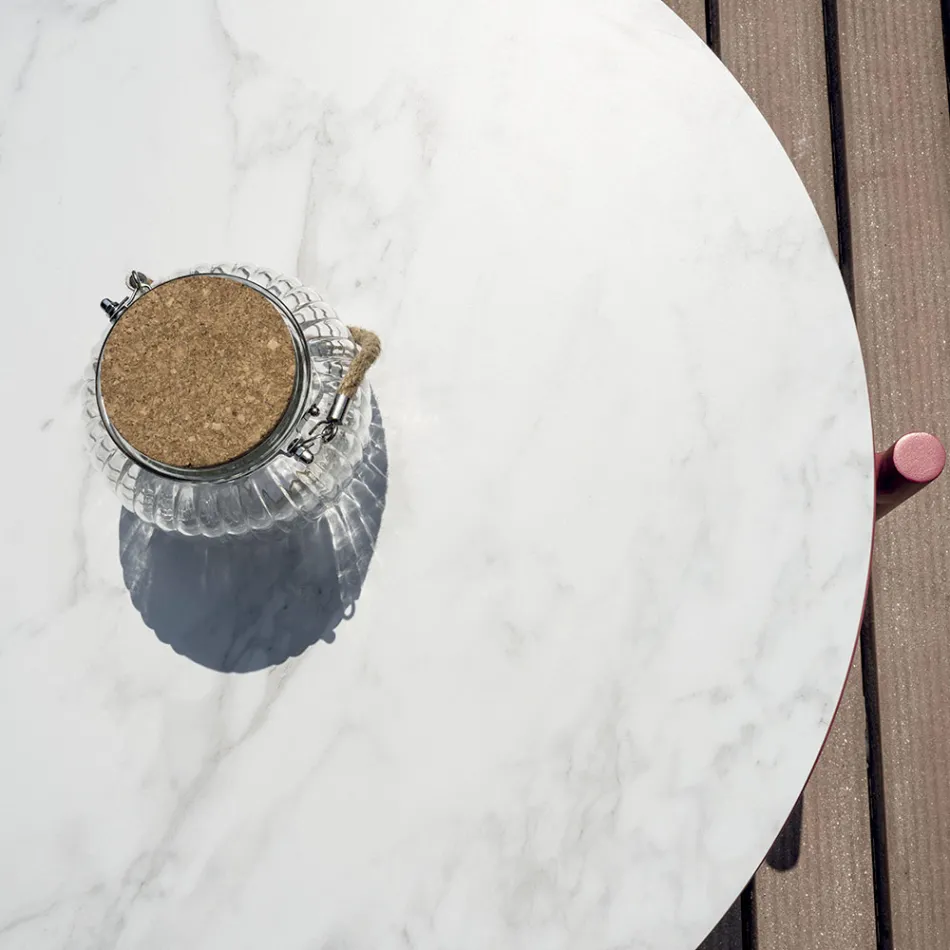 Salón de jardín de aluminio rojo o verde - Regalrise Viadurini