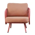 Salón de jardín de aluminio rojo o verde - Regalrise Viadurini