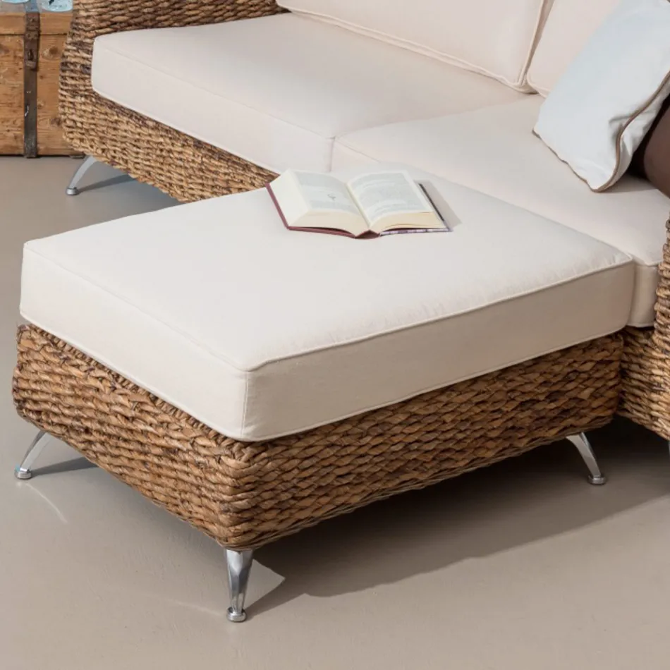 Salón de jardín en tejido de plátano con cojines - Legolas Viadurini