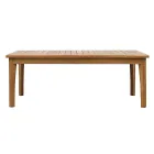 Conjunto de salón de jardín de teca FSC con cojines color crudo - Caresa Viadurini