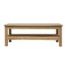 Conjunto de jardín de madera con ratán y cojines extraíbles - Silvara Viadurini