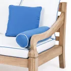 Conjunto de salón de jardín en madera de teca natural cepillada - Artes Viadurini