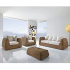 Juego de jardín de ratán sintético tejido a mano - Charlie Viadurini