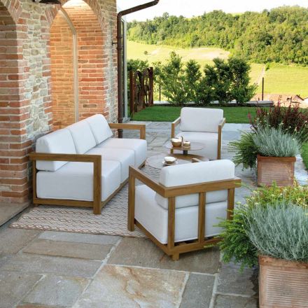 Salón de aluminio con transferencia térmica efecto madera - Camper Viadurini