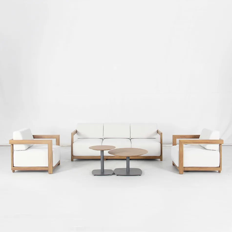 Salón de aluminio con transferencia térmica efecto madera - Camper Viadurini