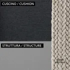 Salón de jardín con sillones y sofá de metal Made in Italy - Prato Viadurini