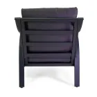 Salón de aluminio con reposabrazos de teca brasileña - Diario Viadurini