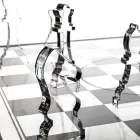 Juego de ajedrez y damas de plexiglás de diseño con cajón, fabricado en Italia - Elora Viadurini