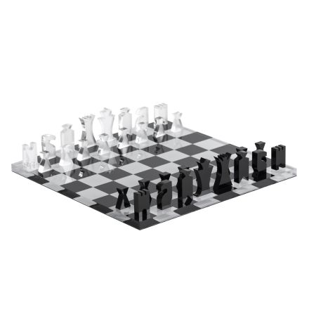 Tablero de ajedrez para ajedrez y dama en cristal acrílico Made in Italy - Smanto Viadurini