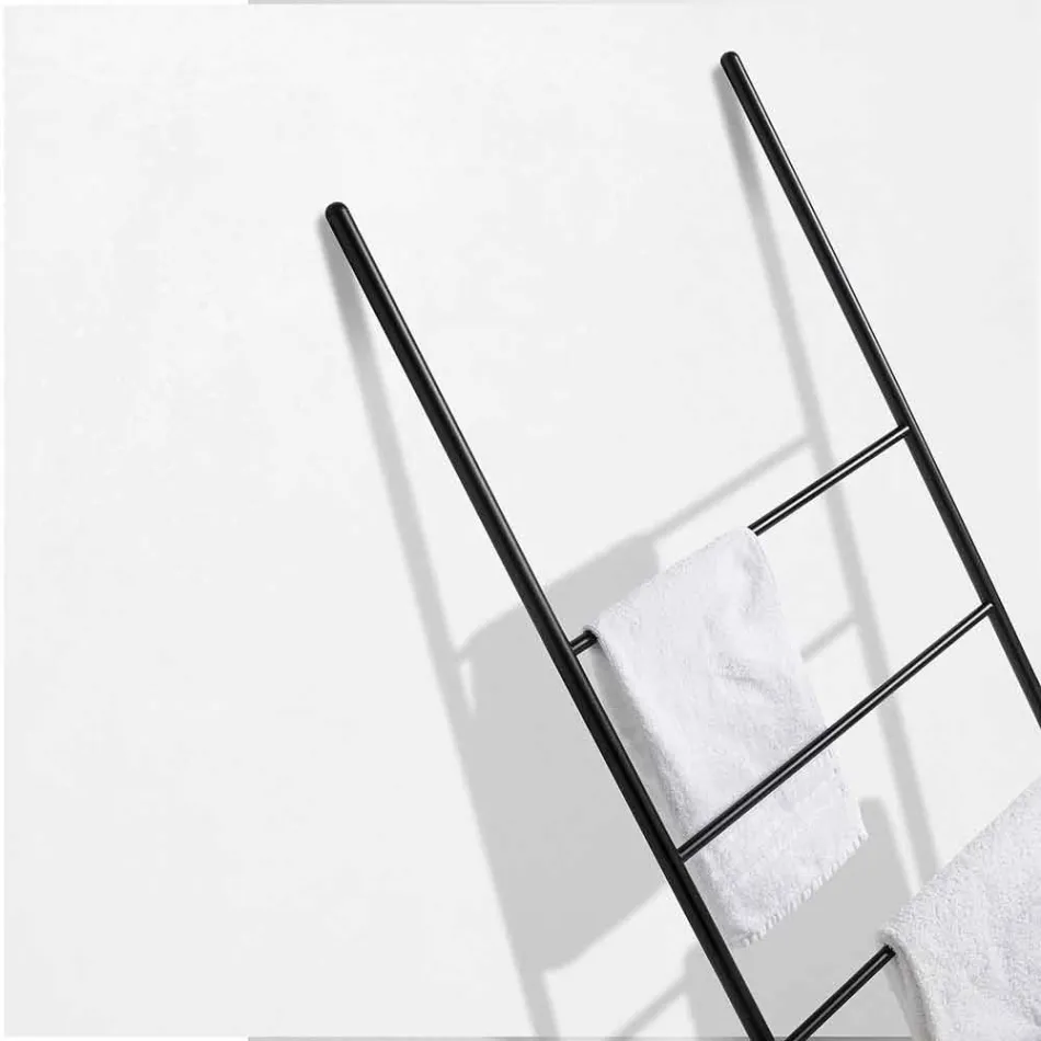 Escalera de toalla de diseño moderno en metal blanco o negro - Oppalà Viadurini