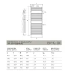 Calentador de toallas hidráulico de diseño clásico en acero fabricado en Italia - Roma Viadurini