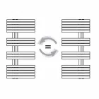 Calentador de toallas de baño de diseño moderno en acero a 386 vatios - Pavo real Viadurini