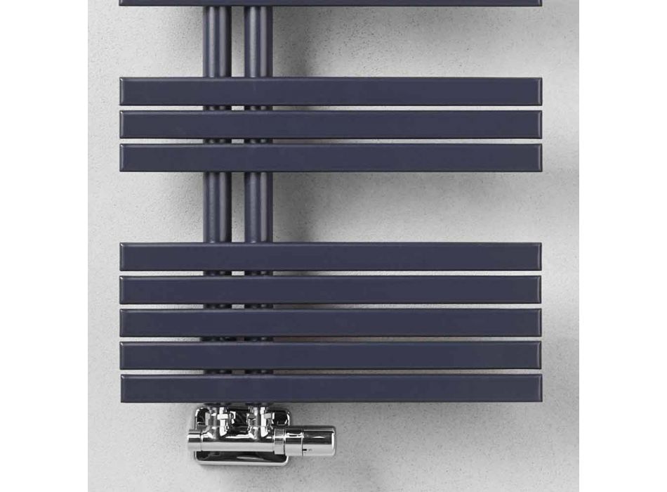 Calentador de toallas de baño de diseño moderno en acero a 386 vatios - Pavo real Viadurini