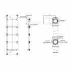 Calentador de toallas modular hidráulico Tubo de latón Dorado 311 W - Caesar Viadurini