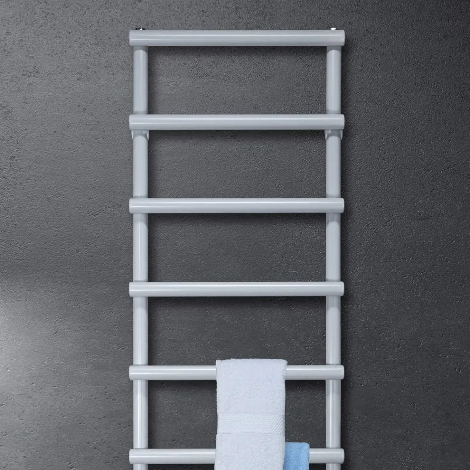 Calentador de toallas eléctrico con elementos circulares Made in Italy - Fresa Viadurini