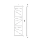 Calentador de toallas eléctrico con elementos cuadrados Made in Italy - Almendras Viadurini