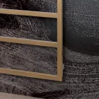 Calentador de toallas eléctrico de líneas sencillas en acero Made in Italy - Pistacho Viadurini