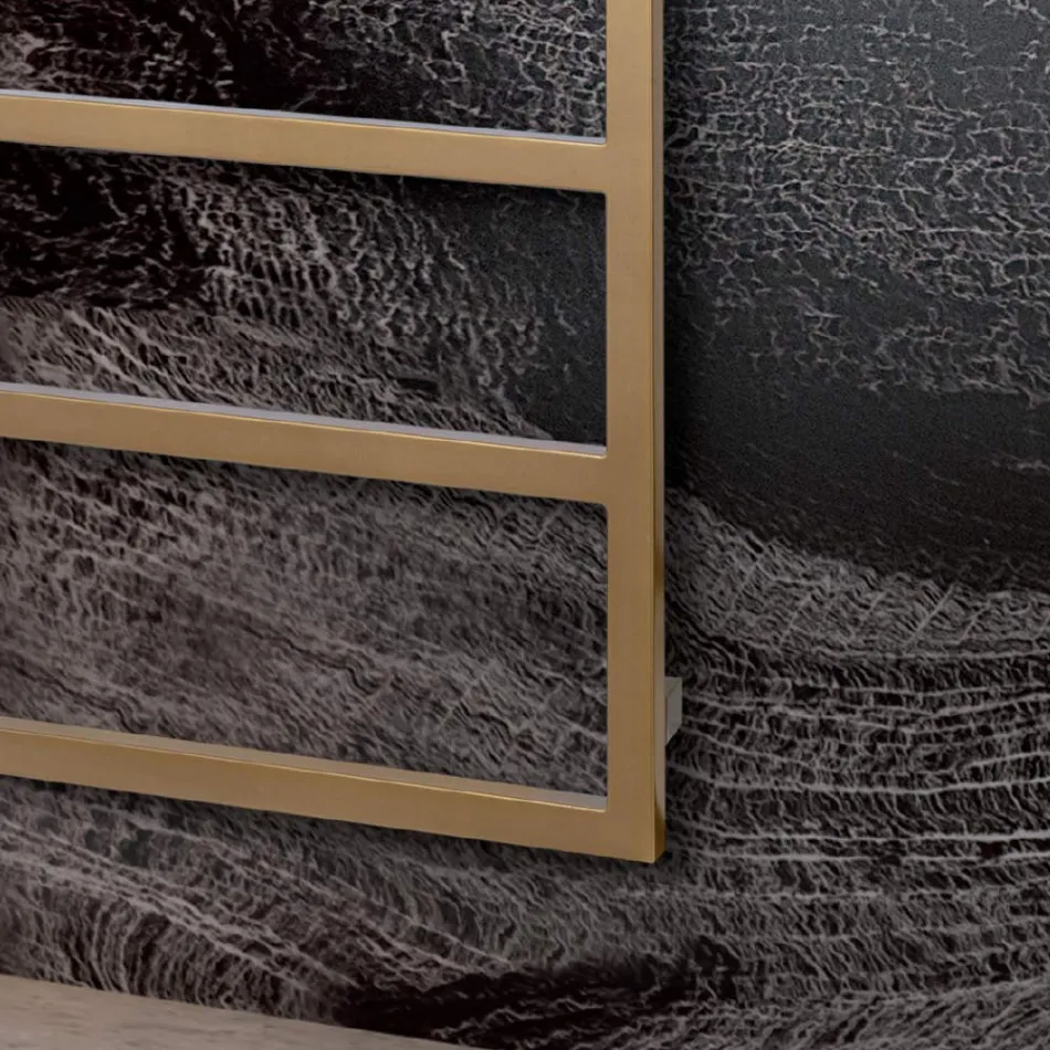 Calentador de toallas eléctrico de líneas sencillas en acero Made in Italy - Pistacho Viadurini