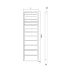 Calentador de toallas eléctrico de líneas sencillas en acero Made in Italy - Pistacho Viadurini