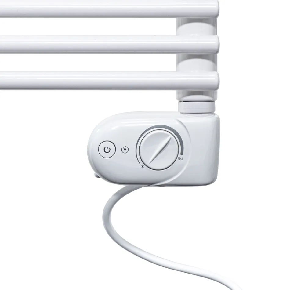 Calentador de toallas eléctrico de líneas sencillas en acero Made in Italy - Pistacho Viadurini