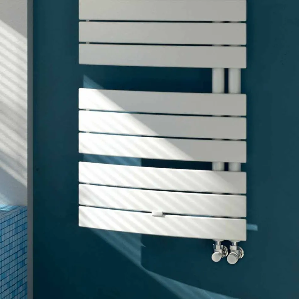 toalla diseño eléctrico en blanco acero Sail Scirocco H Viadurini