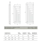 Calentador de toallas eléctrico de acero con diseño moderno fabricado en Italia - Potentia Viadurini