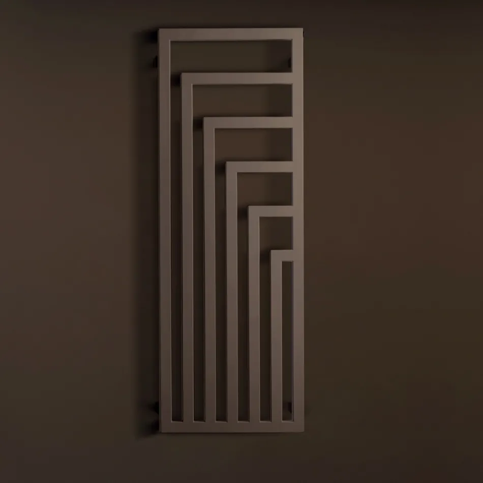 Calentador de toallas eléctrico de acero con diseño moderno fabricado en Italia - Potentia Viadurini