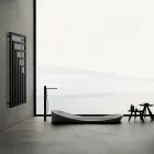 Calentador de toallas eléctrico de acero con diseño moderno fabricado en Italia - Potentia Viadurini