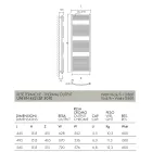 Calentador de toallas eléctrico en acero en diferentes colores fabricado en Italia - Ibis Viadurini
