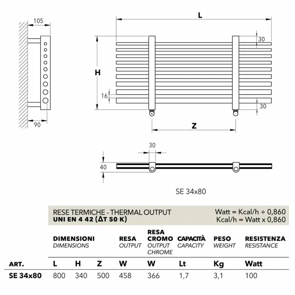 horizontal más caliente eléctrica Selene hizo en Italia Scirocco H Viadurini