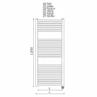 Secatoallas Eléctrico para Baño Diseño Vertical en Acero 300 W - Italo Viadurini