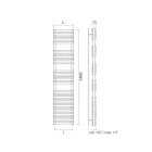 Calentador de toallas hidráulico con 4 series de elementos horizontales Made in Italy - Merengue Viadurini