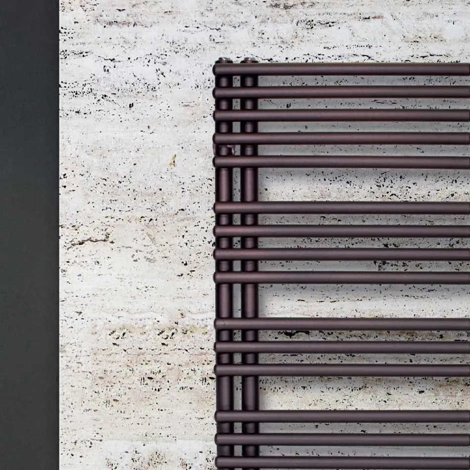 Calentador de toallas hidráulico de acero al carbono Made in Italy - Cerezas ácidas Viadurini