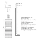Calentador de toallas hidráulico en acero al carbono color ocre fabricado en Italia - Tepore Viadurini