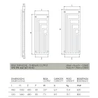 Calentador de toallas hidráulico de acero con diseño moderno fabricado en Italia - Potentia Viadurini