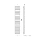Calentador de toallas hidráulico en acero con acabado en aluminio Made in Italy - Brioches Viadurini