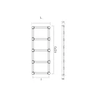 Calentador de toallas hidráulico de latón con esferas de conexión Made in Italy - Ricotta Viadurini