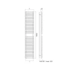 Calentador de toallas hidráulico de acero al carbono - suave Viadurini