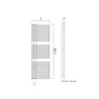 Calentador de toallas de acero al carbono con sistema mixto - Peanuts Viadurini