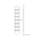 Calentador de toallas de acero con sistema hidráulico Made in Italy - Ron Viadurini