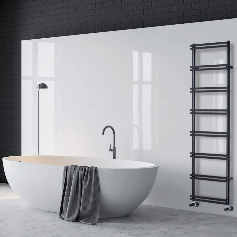 Calientatoallas Mixto con Colectores Verticales Made in Italy - Ginger Viadurini