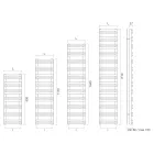 Calentador de toallas mixto Amaretti con elementos horizontales, fabricado en Italia. Viadurini