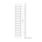 Calentador de toallas mixto con elementos horizontales Made in Italy - Amaretti Viadurini