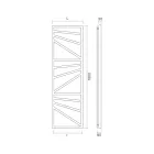 Calientatoallas Mixto con Elementos Cuadrados Made in Italy - Almendras Viadurini