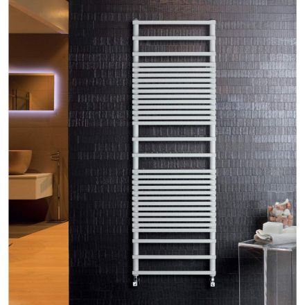 Calentador de toallas mixto con estructura de acero al carbono, fabricado en Italia - Color crema Viadurini